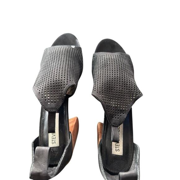 Steve Madden Women Shauna Ankle Suede Open Toe pump sandals shoes sz 7.5M - Picture 3 of 8